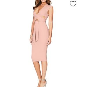 Nookie Blush Miami MIDI Dress size Medium